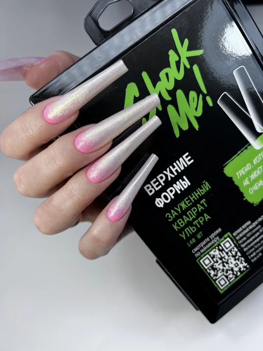 ShockMe! Верхние формы для наращивания стилет ультра, вариант, фото 4