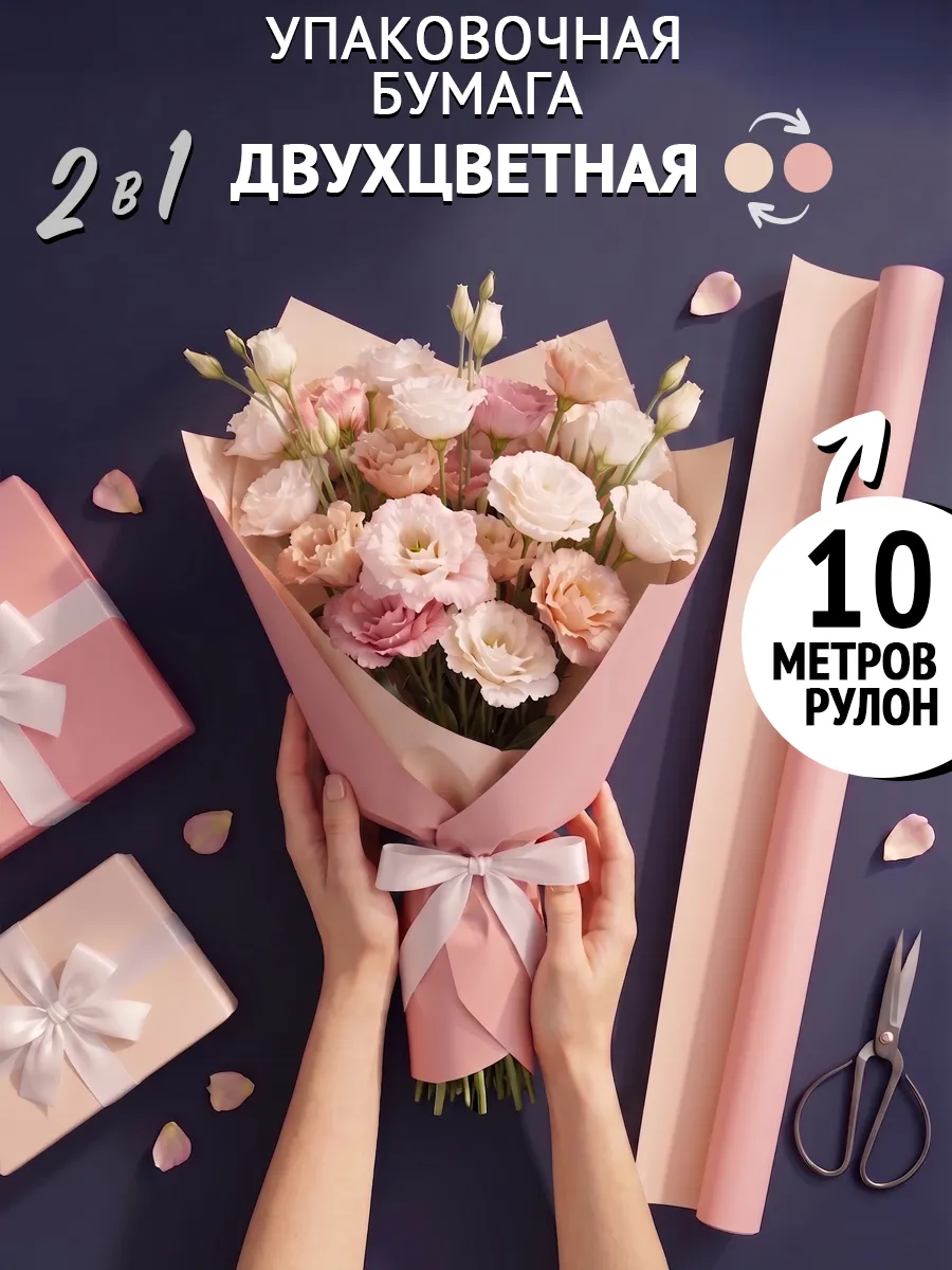 Упаковочная бумага (крафт пленка) для подарков