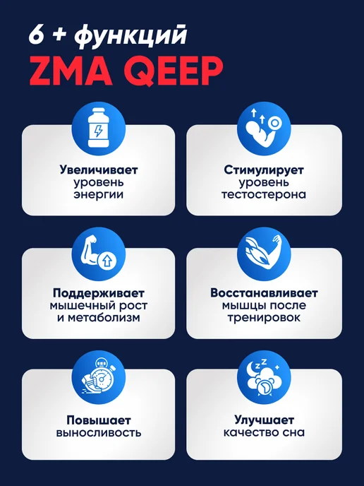 QEEP ZMA – комплекс для бустера тестостерона, вариант, фото 2