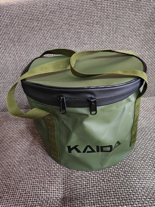 Kaida Складное рыболовное ведро c крышкой Каида KY-13L 28x21см, 28x21 см, фото 2
