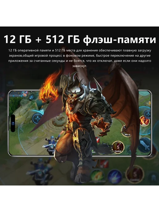 Смартфон VOVE Reno 10 Pro 12/512 ГБ, синий, фото 5