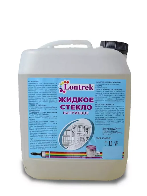 Лонтрек Жидкое стекло натриевое, 5 л, 4 кг, фото 4