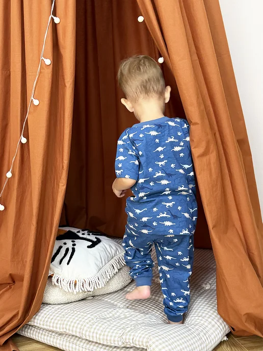 3kinder Штанишки ясельные для малыша в сад 3в1 динозавры, голубой, фото 4