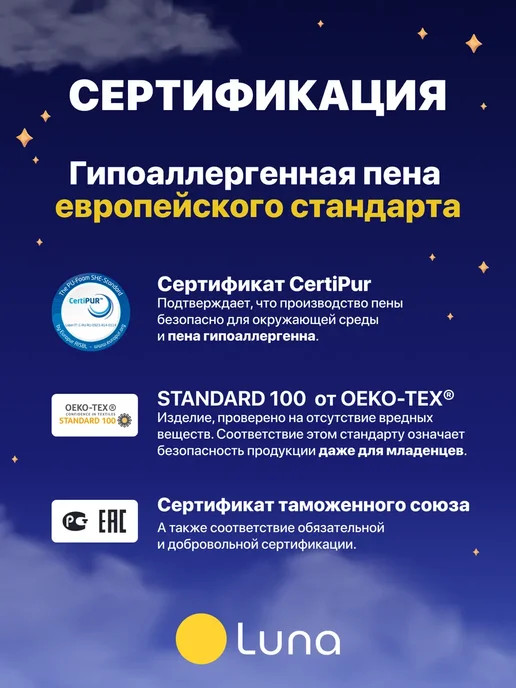 Luna Inc Матрас топпер для дивана Protect 140х200, 120x200, фото 7