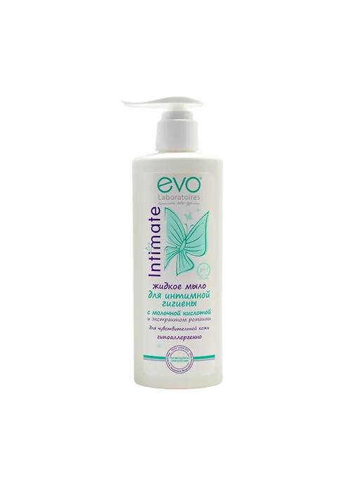 EVO Мыло жидкое для интимной гигиены с молочной кислотой, 200 мл, 200 мл