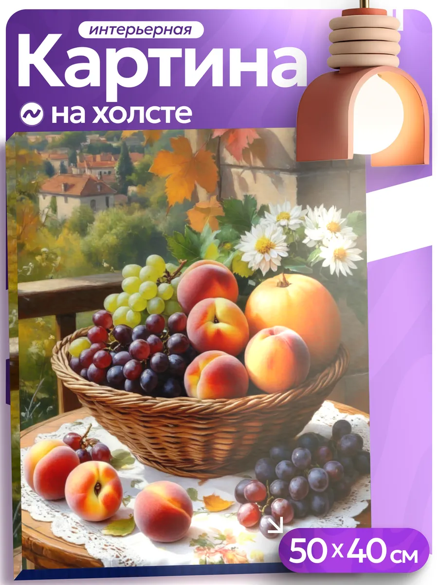 Картина на стену для интерьера Натюрморт фрукты