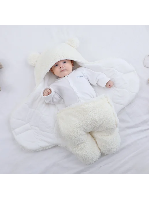 Пеленка-кокон Polar Fleece 3M бежевый, бежевый, фото 3