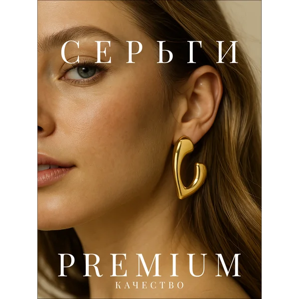 Серьги бижутерия крупные