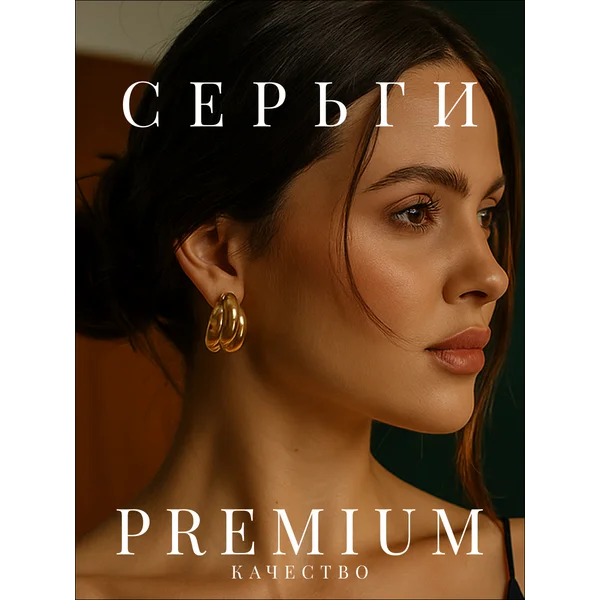 Серьги бижутерия крупные