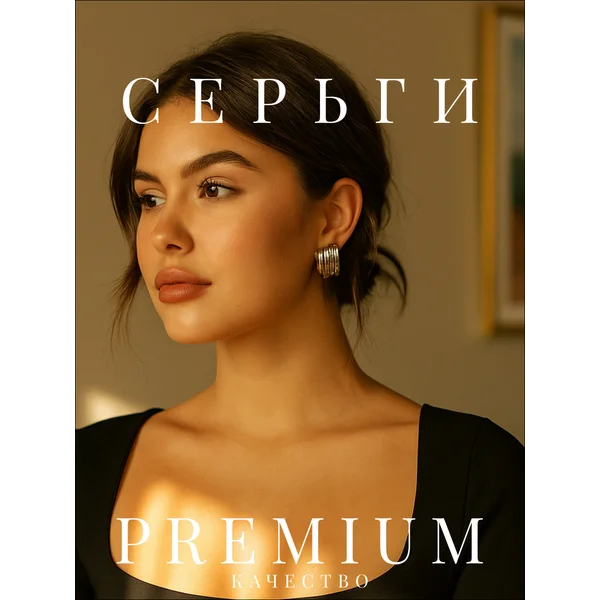 Серьги бижутерия крупные