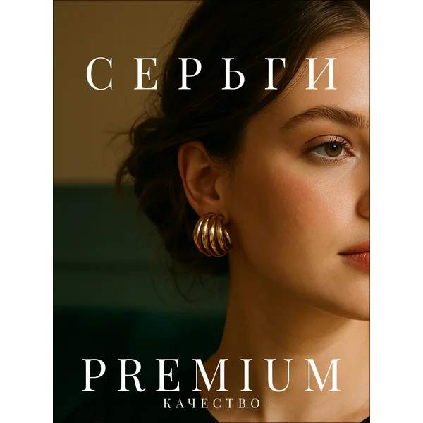 Серьги бижутерия крупные