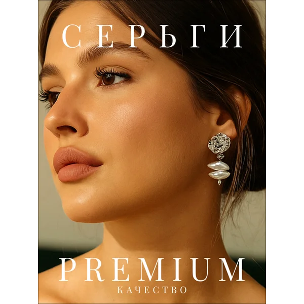 Серьги бижутерия крупные