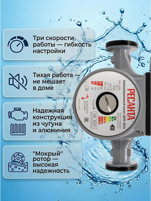 Насос циркуляционный для отопления ЦРН-25/4 — фото 2