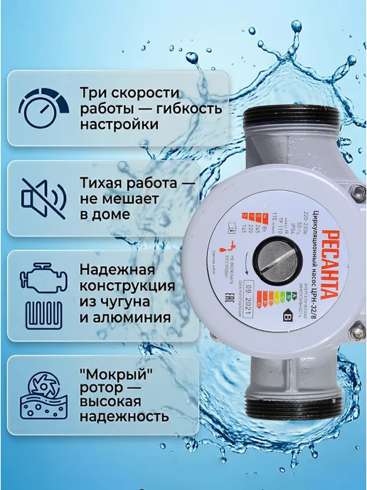 Насос циркуляционный для отопления ЦРН-32/8 — фото 2