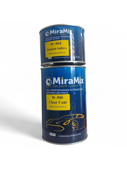 Mira Mix Матовый лак + отвердитель для авто (1л+0.5л)-W-700, 1 л, 5 л, фото 2