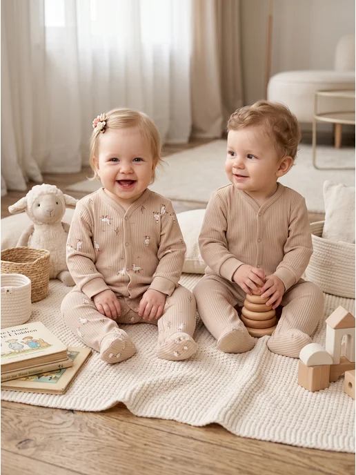 NUBBA kids Слипы для новорожденных комбинезон нательный 2шт, 2 шт, фото 8