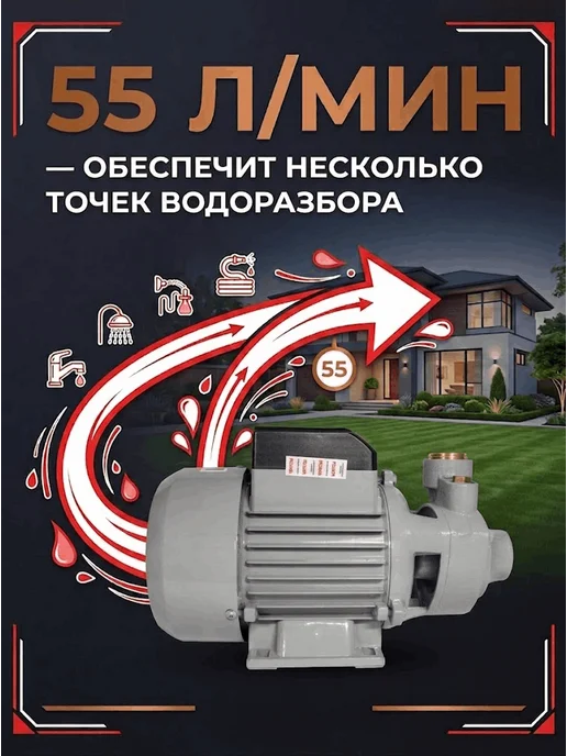 Насос поверхностный для воды самовсасывающий ПСН-3300Ч — фото 4