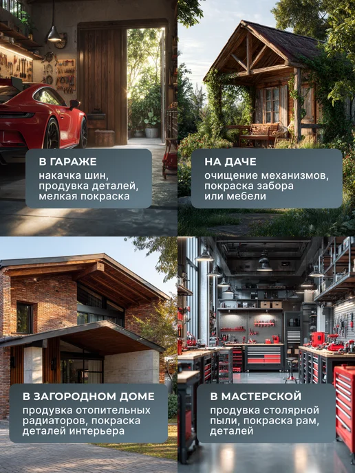 Набор пневмоинструмента для компрессора 5 предметов НП-5 — фото 3