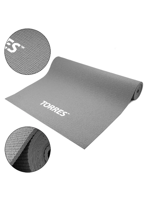 Torres Коврик для йоги Relax 6, YL12236G, PVC 6 мм, 12,236 кг, фото 5