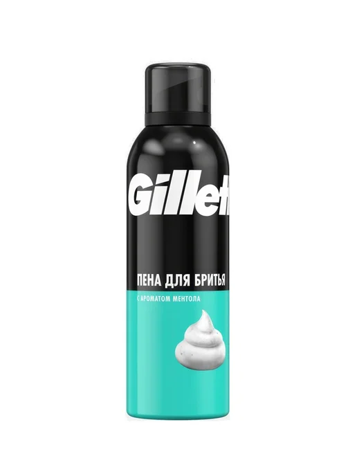 GILLETE Gillette Пена для бритья Ментол 200 мл, 3 шт, 200 мл, 3 шт, фото 2