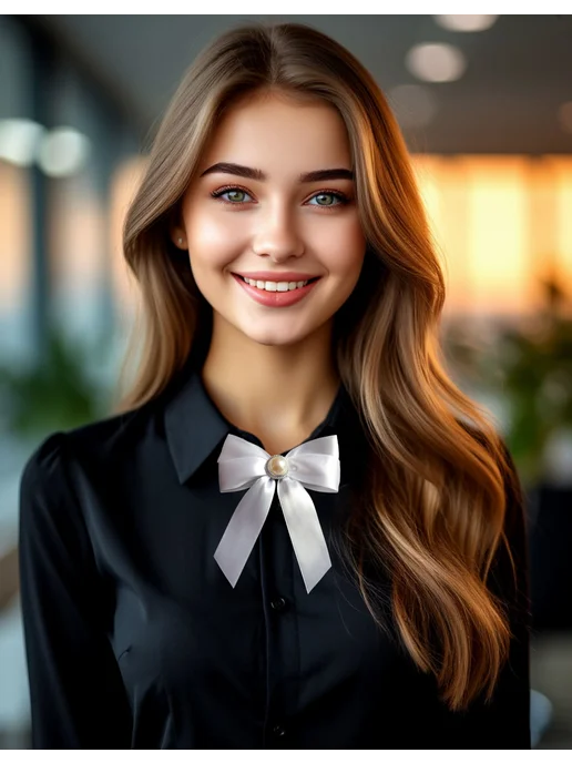 TATTY MI Брошь "Галстук бабочка", белый, фото 2
