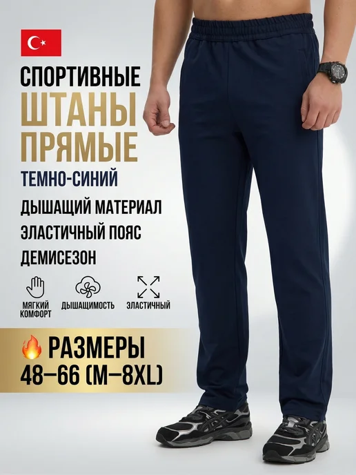 BIG LIFE Штаны спортивные прямые, синий