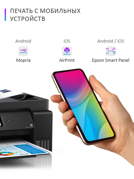 Epson МФУ струйное L14150 (C11CH96502), цветное, А3, Wi-Fi, черный, фото 3