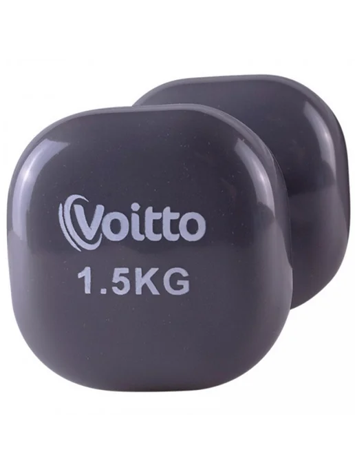 Voitto Гантель для фитнеса виниловая квадратная 2 кг, 1,5 кг, фото 4