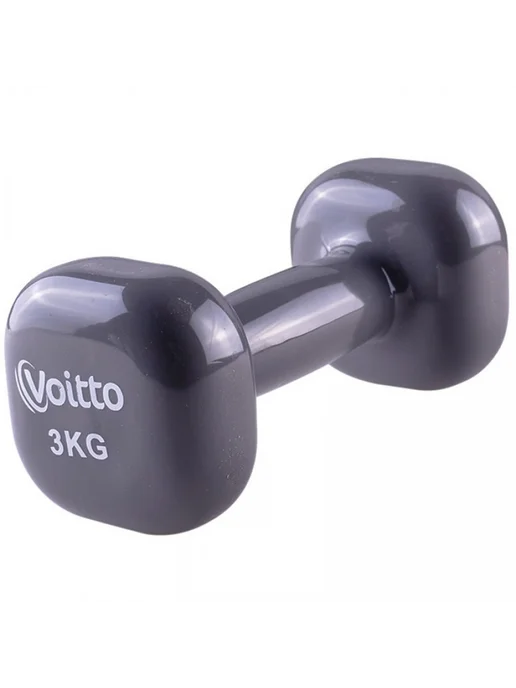 Voitto Гантель для фитнеса виниловая квадратная 2 кг, 3 кг