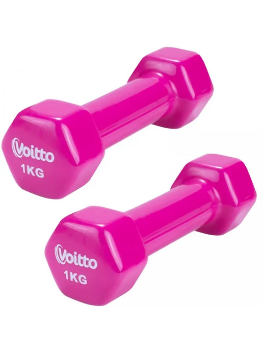 Voitto Набор шестигранных гантелей для фитнеса 0,5 кг (2шт), 1 кг, 2 шт