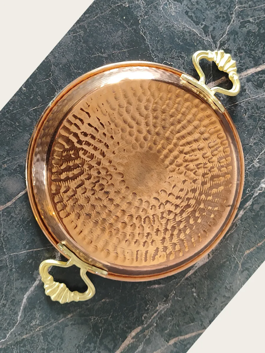 Bakır Tava, El Yapımı, 24 cm, Türkiye 2