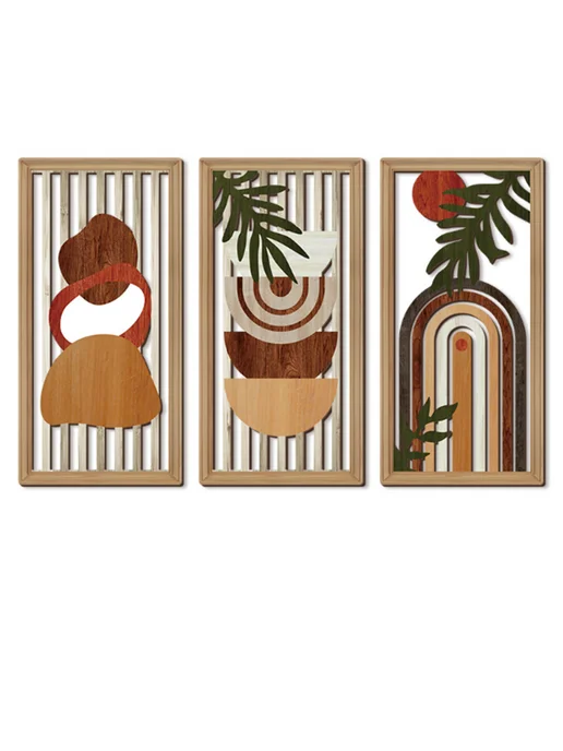 Панно деревянное 3 модуля 15*30 см коричневое, 15x30 см, фото 10