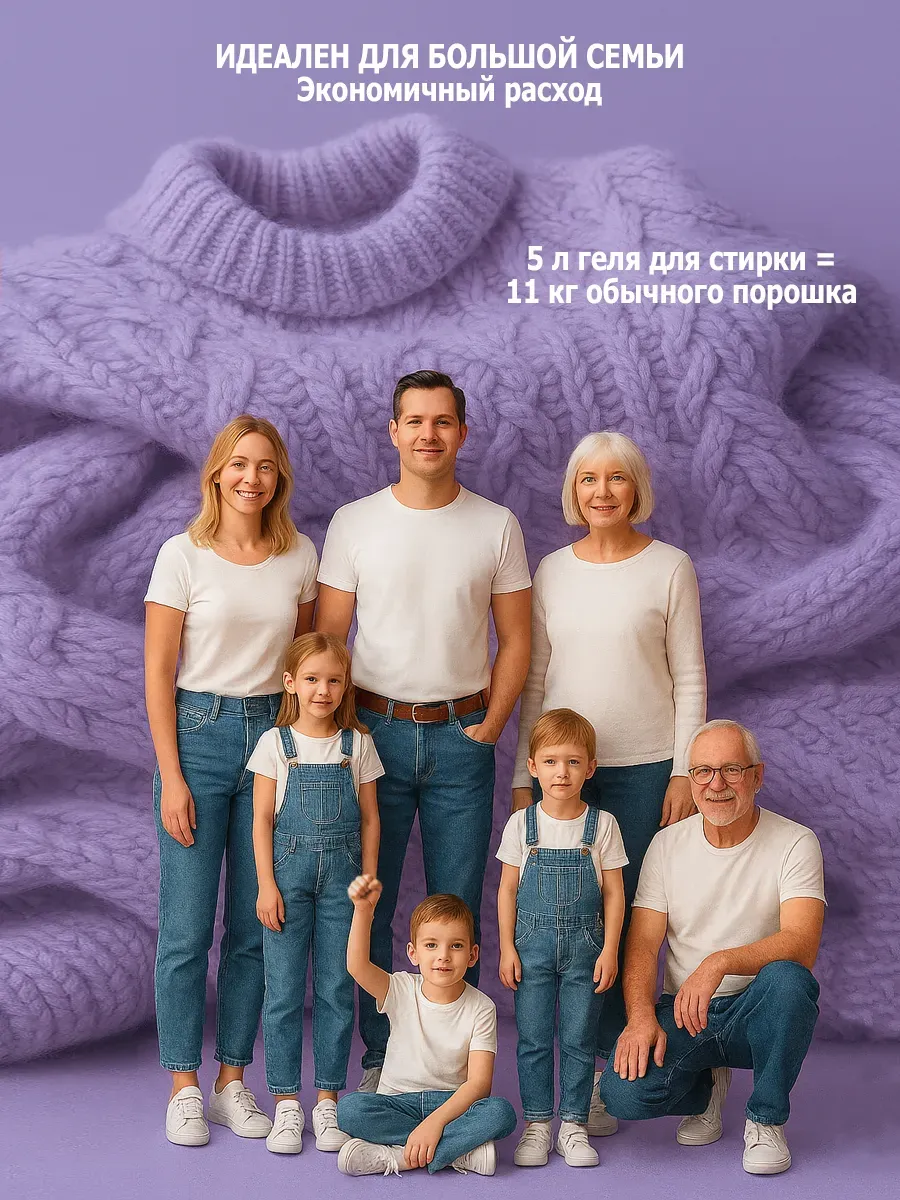 Гель для стирки, 5л, лаванда фото 4