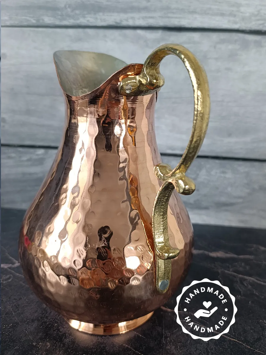 Türk Bakır Sürahi, 2 Litre 3