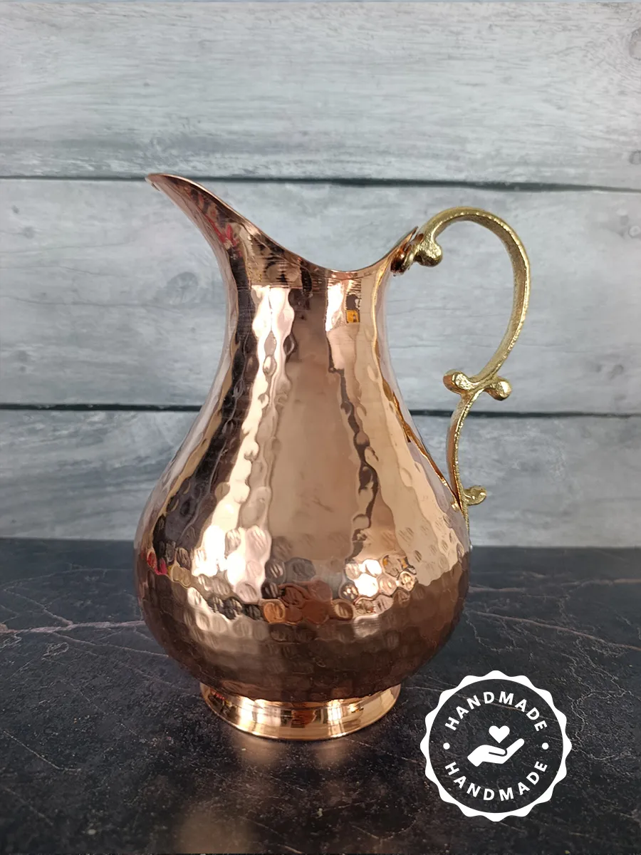 Türk Bakır Sürahi, 2 Litre 5