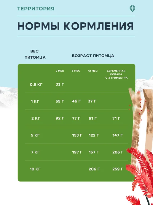 Сухой корм Территория Брусникой для собак, щенки, индейка, 2,5 кг, фото 6