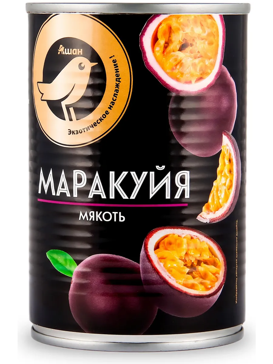 Маракуйя мякоть АШАН Золотая птица консервированная, 425 г