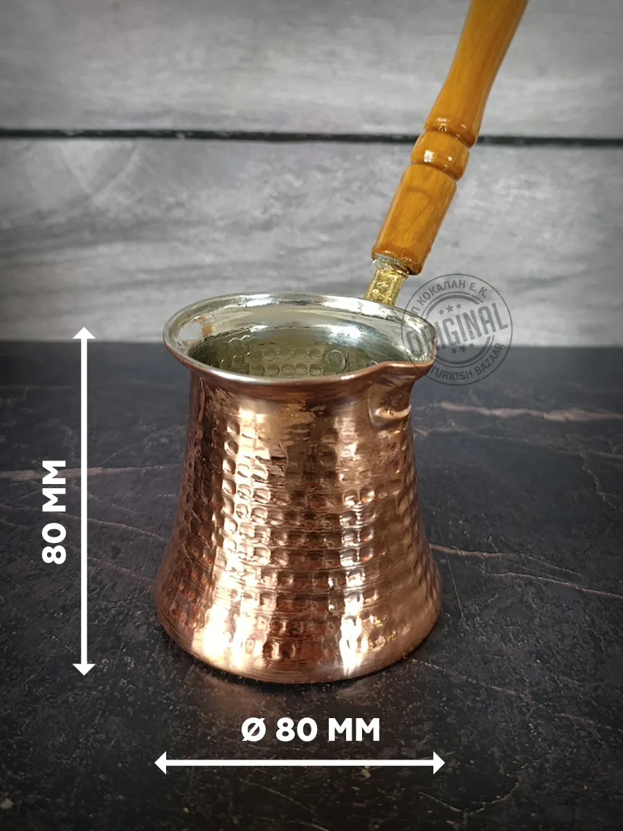 Bakır Kahve Cezvesi, Ahşap Saplı, Türkiye, 250 ml 2