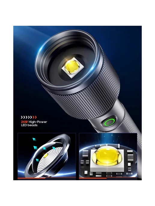 PHILIPS Перезаряжаемый фонарик прожектор 4 режима с SOS, вариант, фото 4