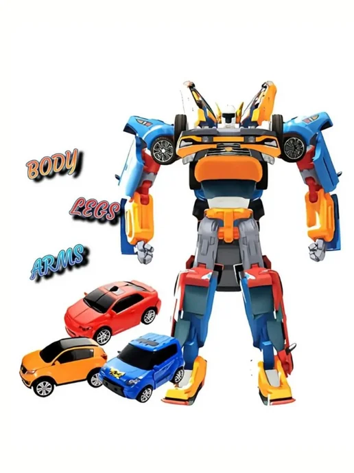 TOYS. Робот-трансформер Тритан 3 в 1, оранжевый, фото 2