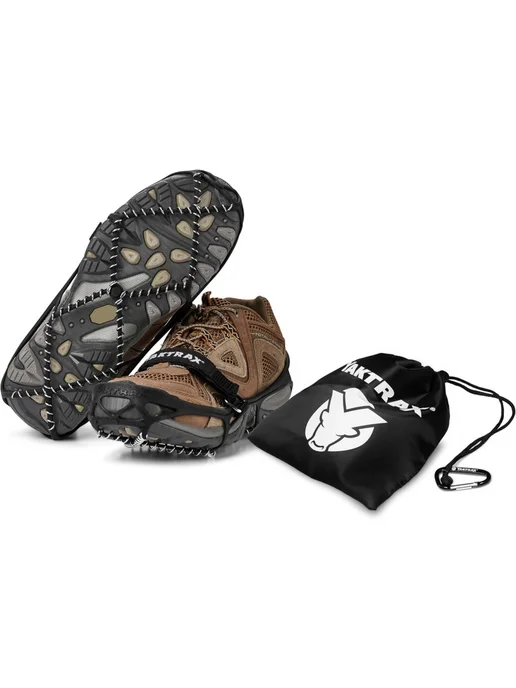 YAKTRAX Антигололедные шипы для обуви взрослые и детские, коричневый