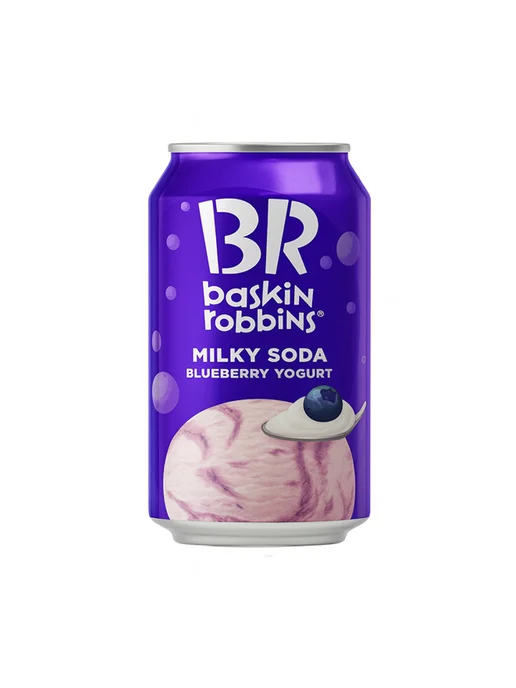 Baskin Robbins Напиток Milky Soda черника-йогурт, 350 мл, 350 мл, фото 3