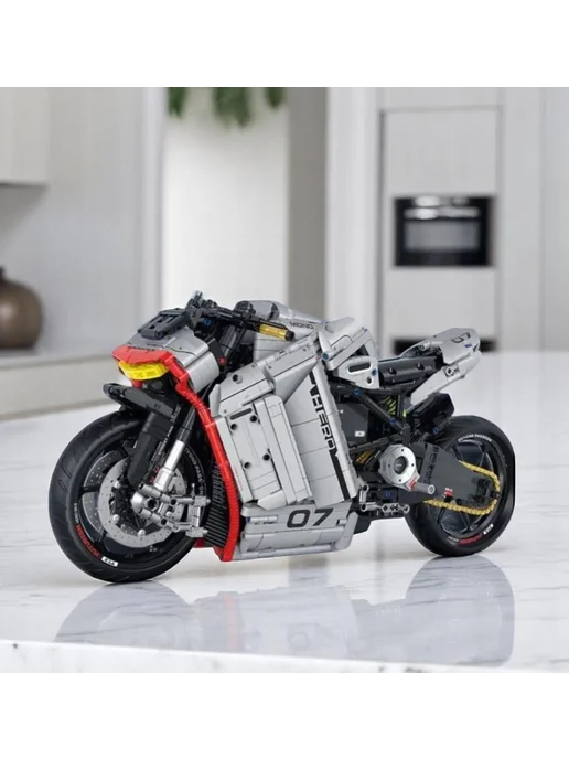 LEGO Конструктор Техник "Мотоцикл Tesila-SR-X" 2268 деталей, черный, фото 2