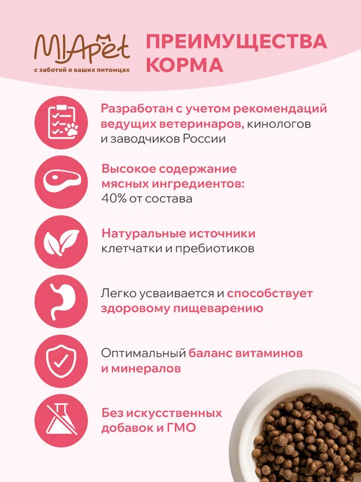 Сухой корм MiaPet для собак, мелкие, 10 кг, фото 2