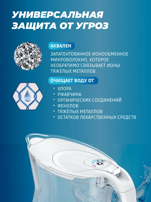 Аквафор Фильтр кувшин для воды Лаго модуль Максфор+, белый, фото 3