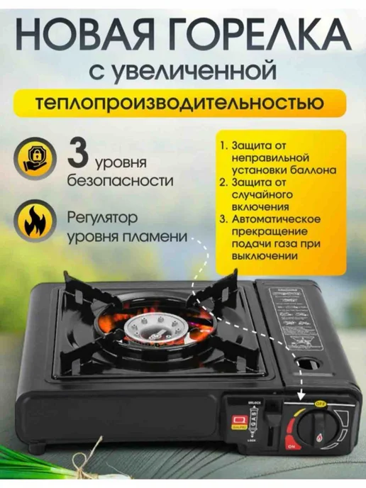 Плита газовая походная газовая, вариант, фото 2