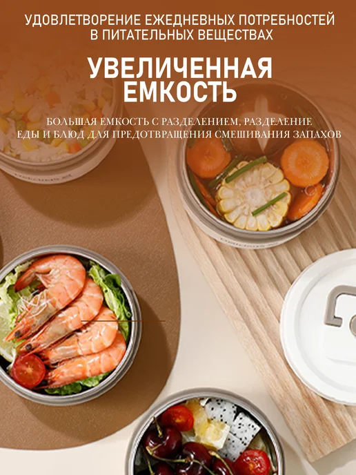 Ланч-бокс с сумкой контейнеры набор 4 шт, 4 шт, фото 4