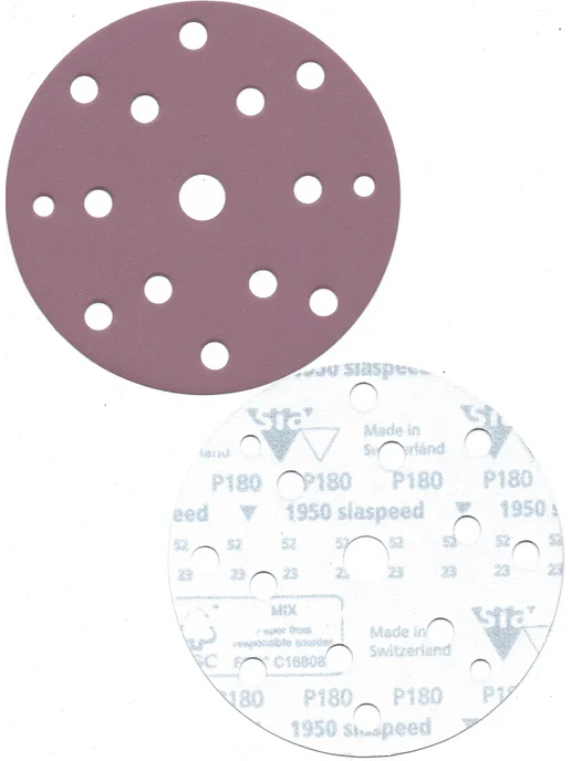 Sia Abrasives Шлифовальные круги на липучке 150 мм, Р180, 15 отв, 20 шт, 40 шт, фото 2