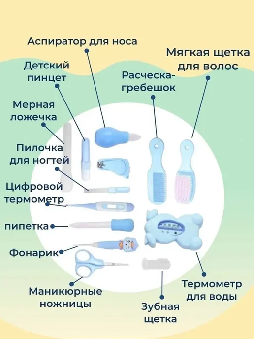 Детский набор для маникюра, голубой, фото 3