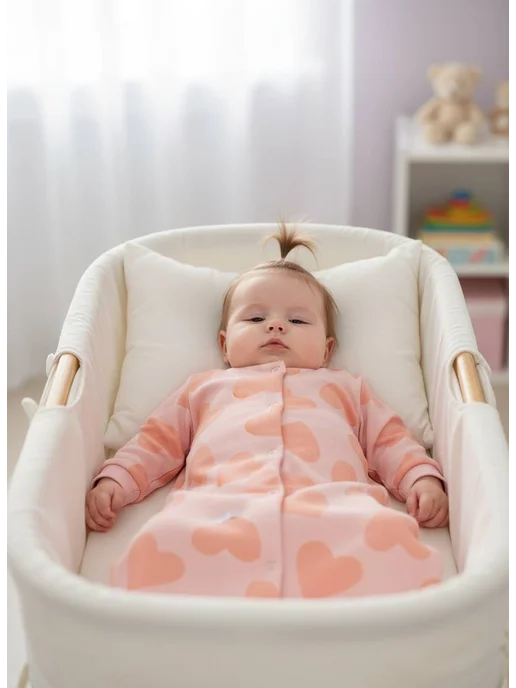 Lemony KIDS Спальный мешок с начесом для новорожденных, розовый, фото 2